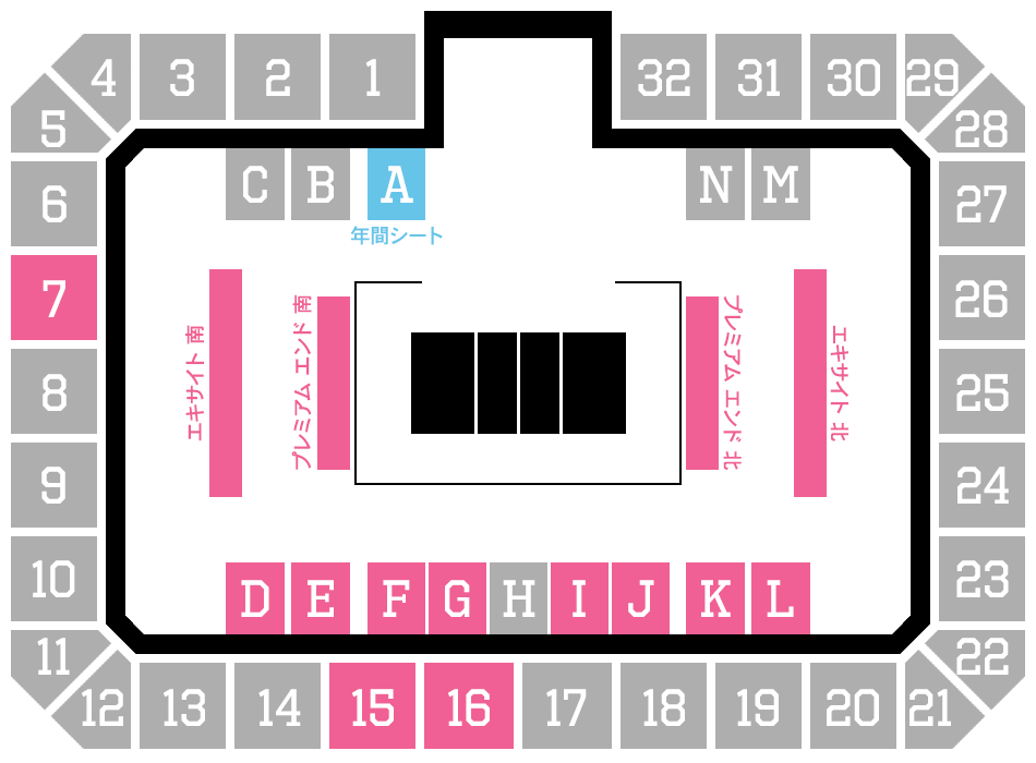 2021-2022シーズン 50%収容座席配置図