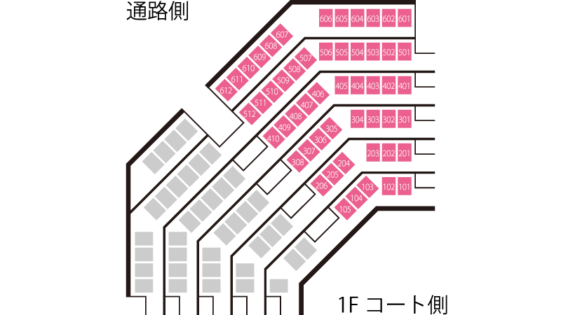 座席配置 2階 4ブロック