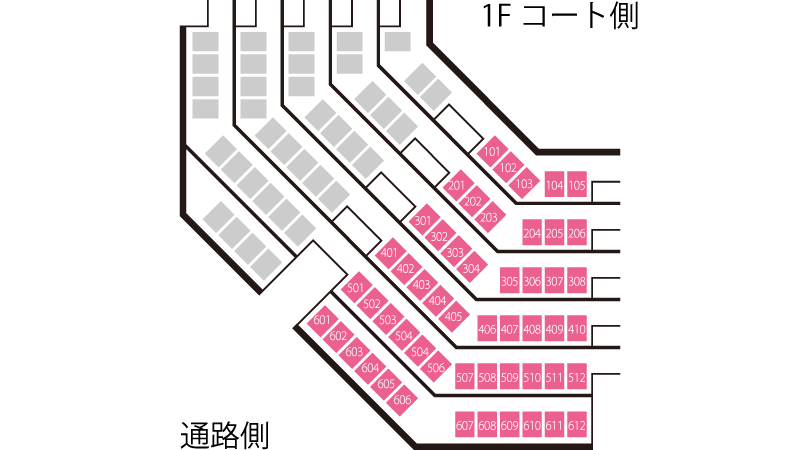 座席配置 2階12ブロック