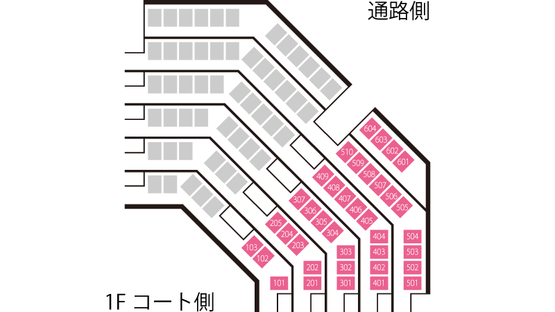 座席配置 2階 28ブロック