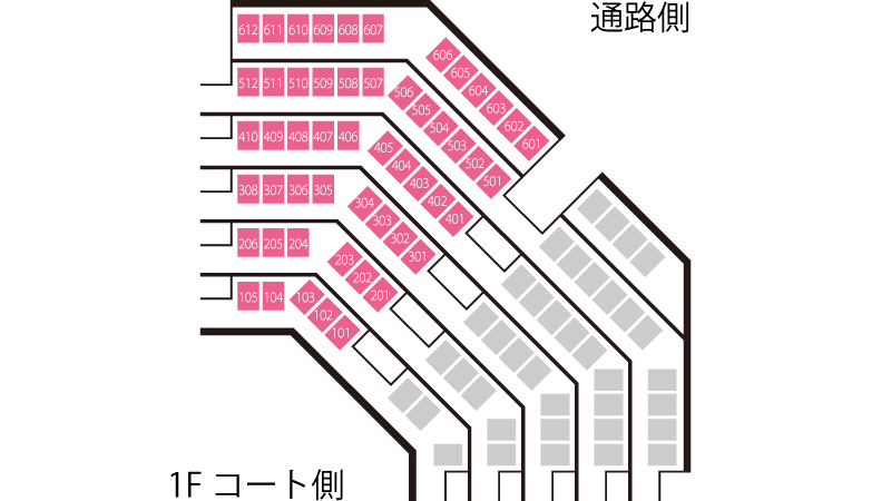 座席配置 2階 29ブロック