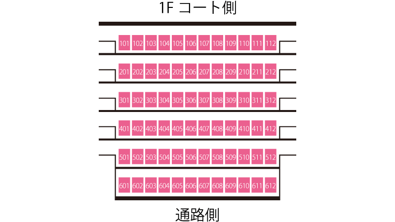 座席配置 2階 東側