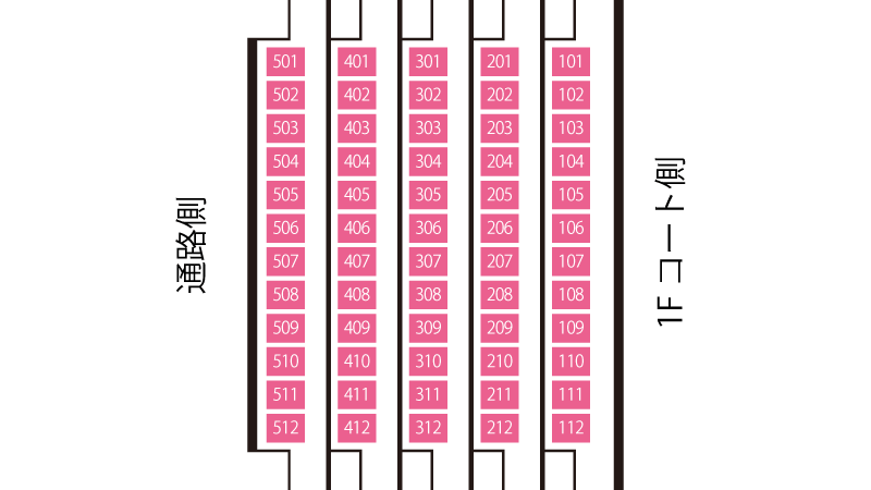 座席配置 2階 南側