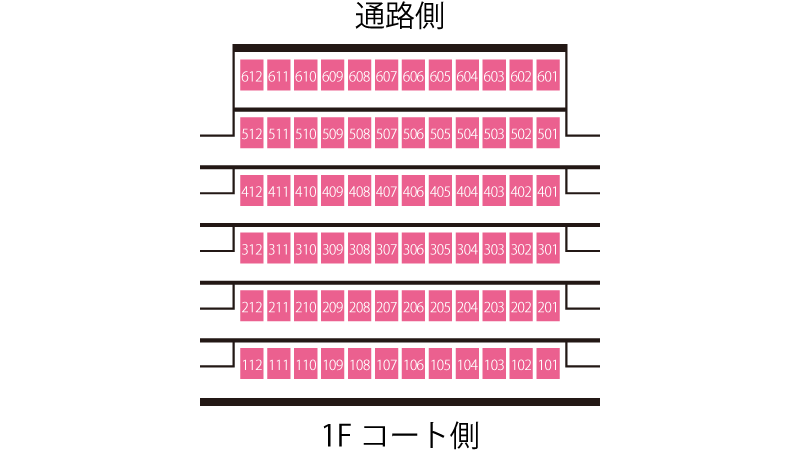 座席配置 2階 西側