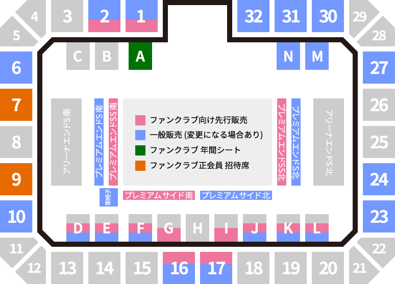 2022-2023シーズン 会員様向けチケット座席配置図